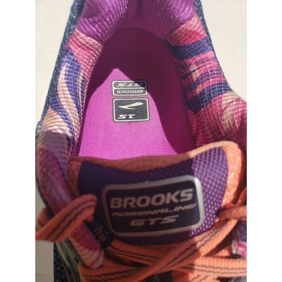 Brooks Adrenaline GTS 15 Running Shoes Purple Orange Blue Womens Sz 11 Athletic - Picture 11 of 12